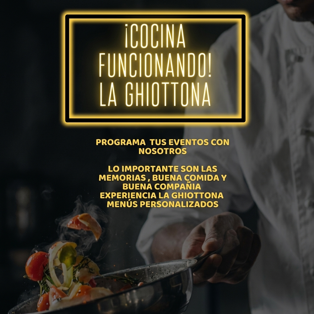 Chef de La Ghiottona cocinando en vivo para un evento